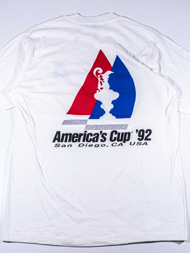 Vintage 90s Americas Cup San Diego TShirt Mens Large 1992 Sailing Graphic